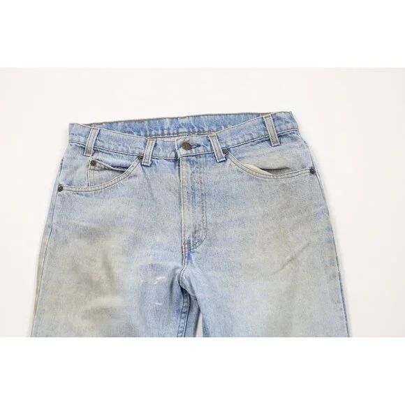 Vtg 80s Levis 509 Orange Tab Mens 32x30 Distressed Regular Straight Leg Jeans US